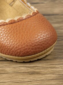 Säuglingsschuhe mit Muschelsaum Mary Jane Ballerinas