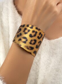 豹紋圖案開口手鐲 - 彩色 - 查看 1