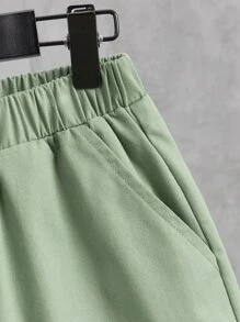 SHEIN 男孩字母和熱帶圖案短褲