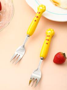 1pc Cat Paw Decor Fork - Multicolor - View 1