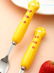 1pc Cat Paw Decor Fork - Multicolor - View 2