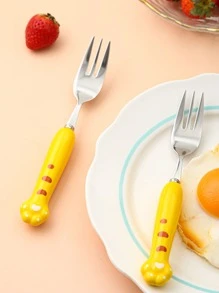 1pc Cat Paw Decor Fork - Multicolor - View 4