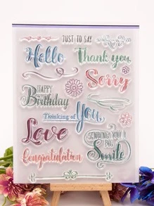 1 con dấu silicon đồ họa chữ cái - Nhiều màu - Xem 1