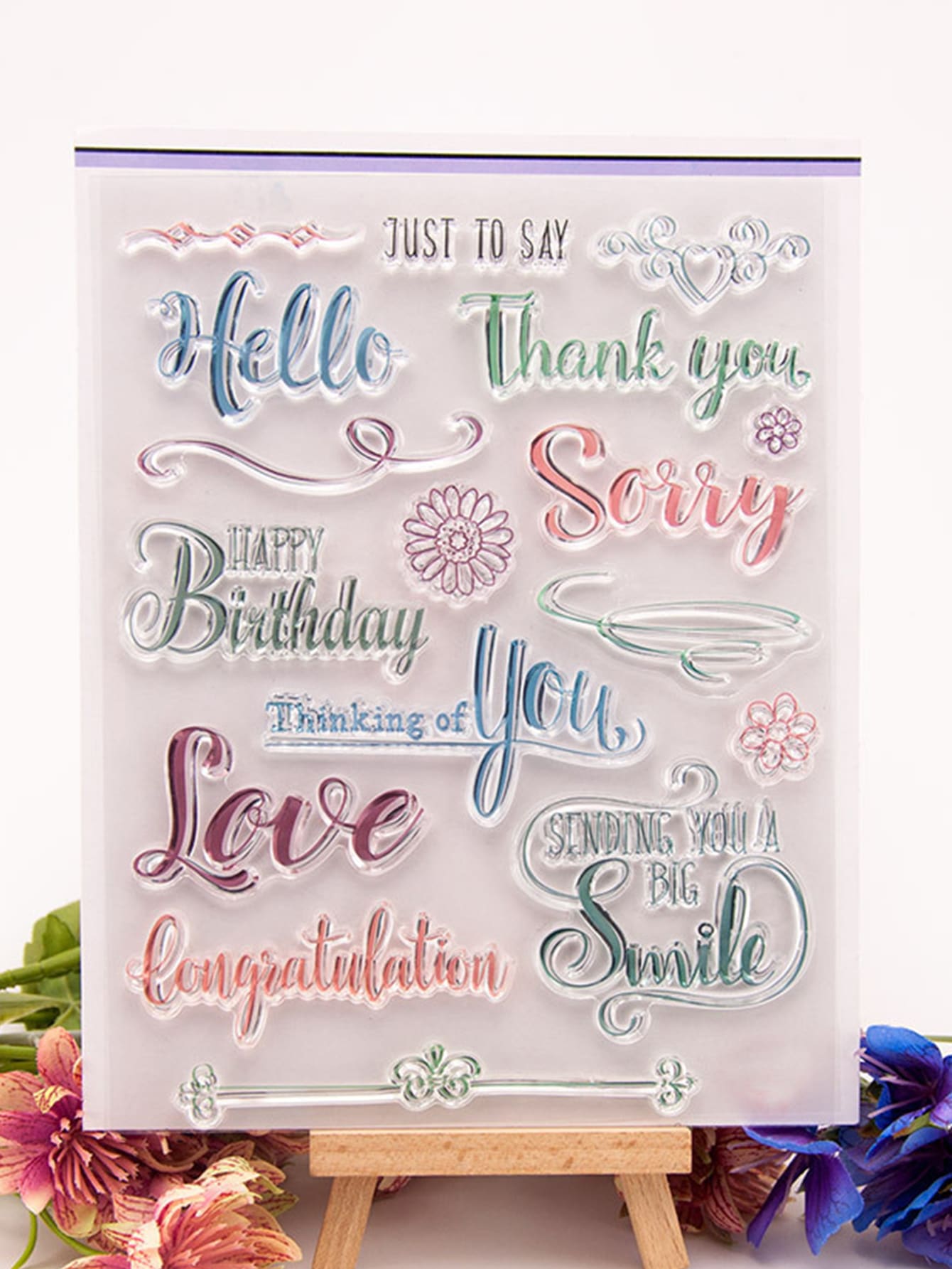 1 con dấu silicon đồ họa chữ cái - Nhiều màu - Xem 1