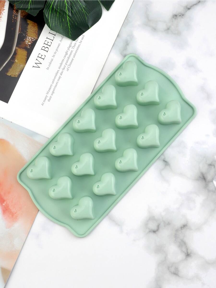 1pc Heart Shaped Random Silicone Mold - Multicolor - View 1