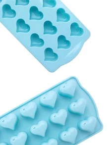 1pc Heart Shaped Random Silicone Mold - Multicolor - View 3