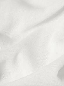 Manfinity Hombres Top de punto unicolor de cuello V de hombros caídos - Blanco - Ver 5