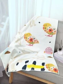 2pcs Easter Cartoon Graphic Towel Set - Multicolor - View 2
