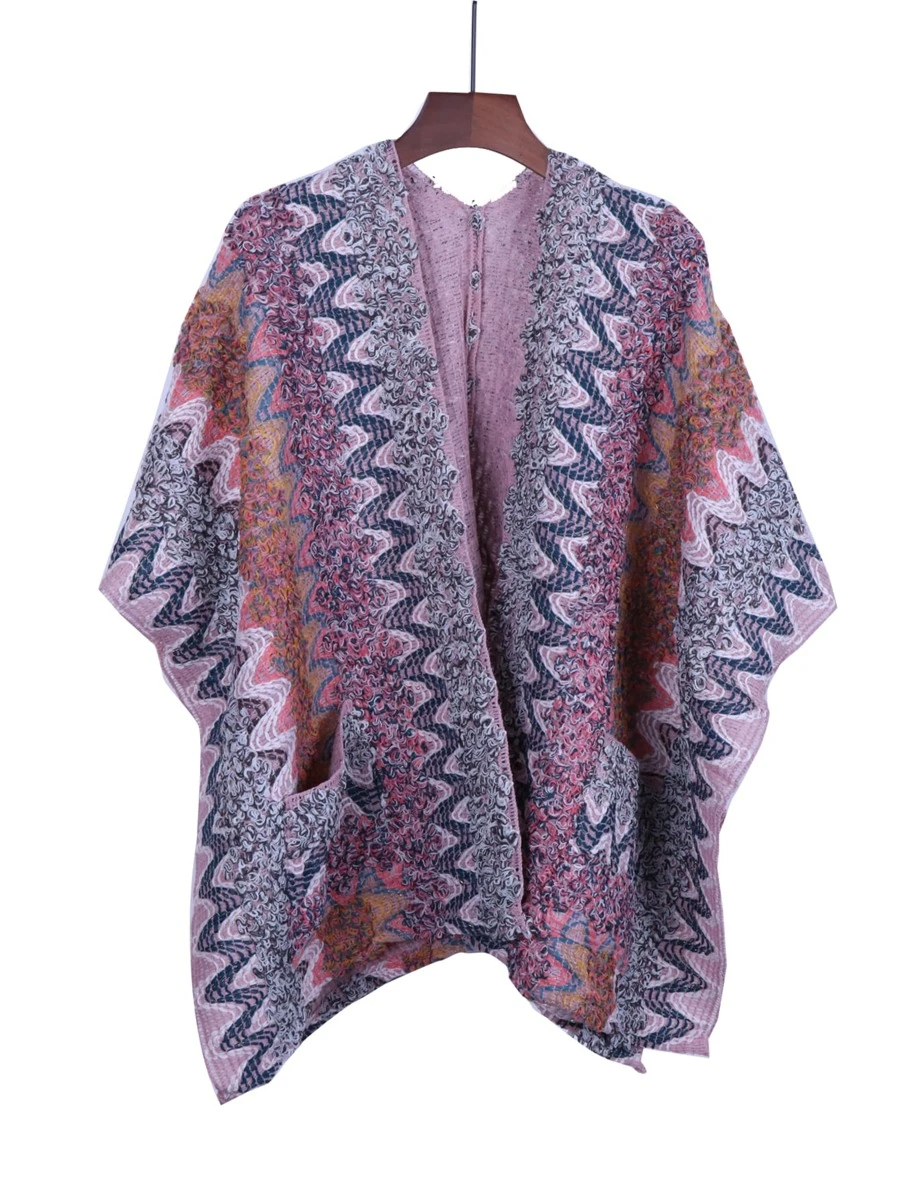 幾何樣式披肩 - 彩色 - 查看 1