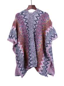 幾何樣式披肩 - 彩色 - 查看 2