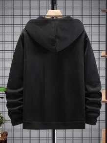 Manfinity Homme Áo nỉ Nam Dây kéo Hoa Giải trí - màu đen - Xem 2