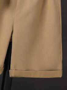 SHEIN 男孩恐龍和標語圖案POLO衫和短褲