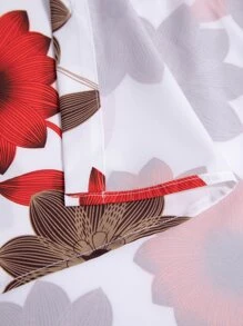 Manfinity Men Floral Print Shirt & Drawstring Waist Shorts Without Tee - Multicolor - View 4