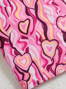 SHEIN Đầm Gái Tim Tất cả trên in Giải trí - Nhiều màu - Xem 3