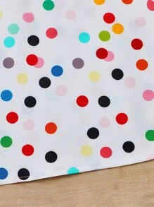 SHEIN Girls Polka Dot Print Ruffle Trim Blouse - Multicolor - View 3