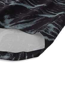 男士弧形下擺滿版印花T恤 - 彩色 - 查看 4