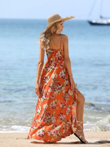 SHEIN VCAY Floral Print Cami Dress - Multicolor - View 2