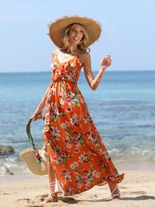 SHEIN VCAY Floral Print Cami Dress - Multicolor - View 4