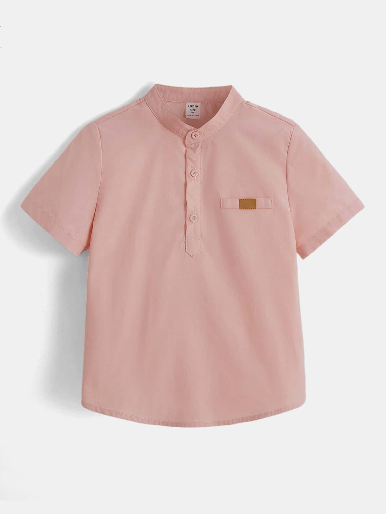 SHEIN 小男童貼布細節POLO衫