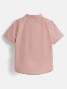 SHEIN 小男童貼布細節POLO衫