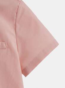 SHEIN 小男童貼布細節POLO衫