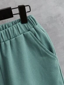 SHEIN Tween Boy Dinosaur Print Tee & Shorts - Multicolor - View 4