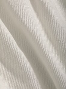 DAZY 彈性腰帶寬鬆直筒剪裁牛仔褲 - 白色 - 查看 3