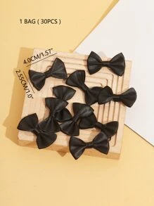 30入組素色禮品包裝結 - 黑色 - 查看 2