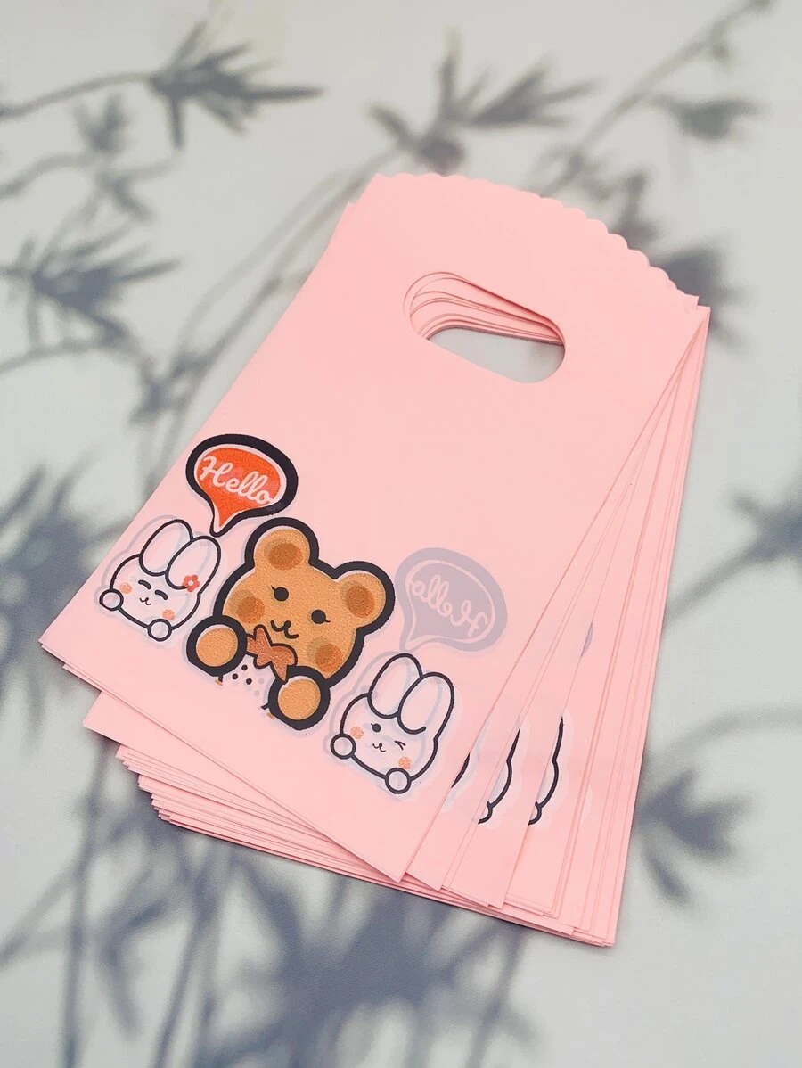 Approx. 50pcs Cartoon Style Small Gift Bags, Snack & Cookie Packaging - Multicolor - View 1