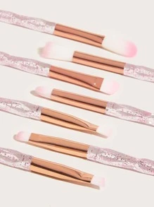 7件套闪亮化妆刷套装，眼影刷，旅行必备，新手化妆工具，化妆刷套装，化妆刷套装，化妆刷组合，全套化妆刷，化妆刷套装，全套化妆工具，化妆刷套装，化妆刷套装，化妆礼盒套装 - 淺粉色 - 查看 3