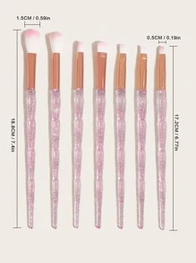 7件套闪亮化妆刷套装，眼影刷，旅行必备，新手化妆工具，化妆刷套装，化妆刷套装，化妆刷组合，全套化妆刷，化妆刷套装，全套化妆工具，化妆刷套装，化妆刷套装，化妆礼盒套装 - 淺粉色 - 查看 4