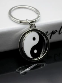 Yin & Yang Charm Keychain - Multicolor - View 1
