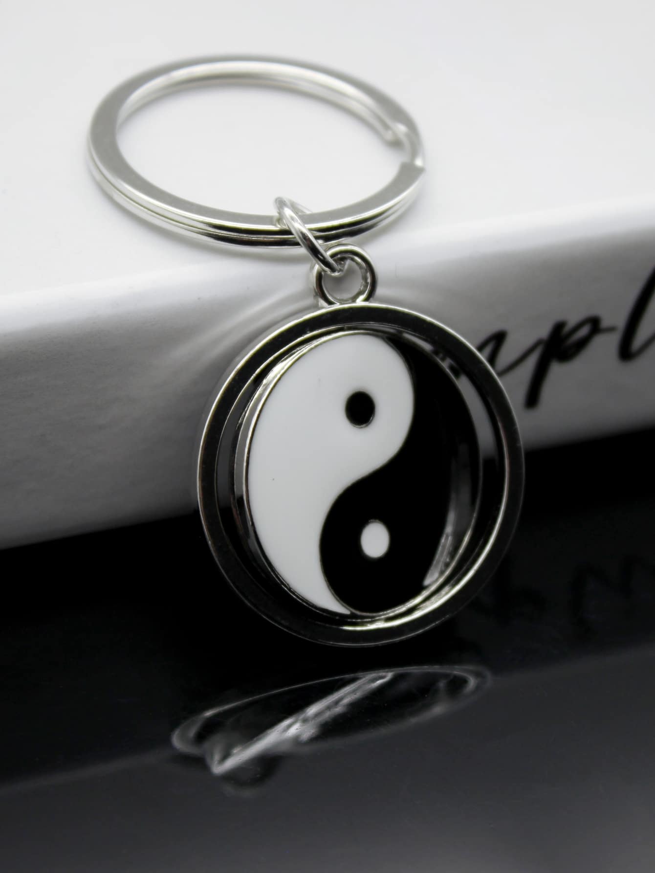 Yin & Yang Charm Keychain - Multicolor - View 1