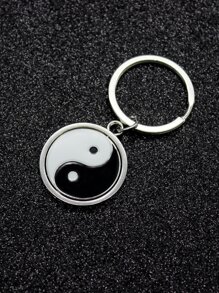 Yin & Yang Charm Keychain - Multicolor - View 2