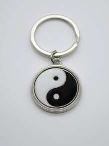 Yin & Yang Charm Keychain - Multicolor - View 3
