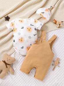Baby Cartoon Graphic Bodysuit & Overall Jumpsuit - Multicolor - View 2
