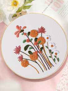 1set Flower Pattern Hand Embroidery - Multicolor - View 2