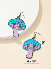Mushroom Drop Earrings - Multicolor - View 5