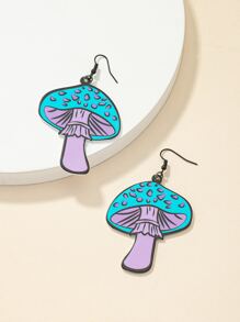 Mushroom Drop Earrings - Multicolor - View 4