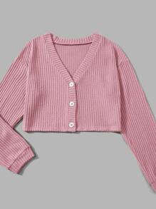 ROMWE Kawaii Bộ đồ hai mảnh nữ Nút Tương phản ren Nút phía trước Họa tiết hoa Giải trí - Nhiều màu - Xem 4