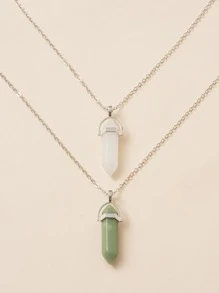 Vòng cổ đá 2 chiếc - Nhiều màu - Xem 1