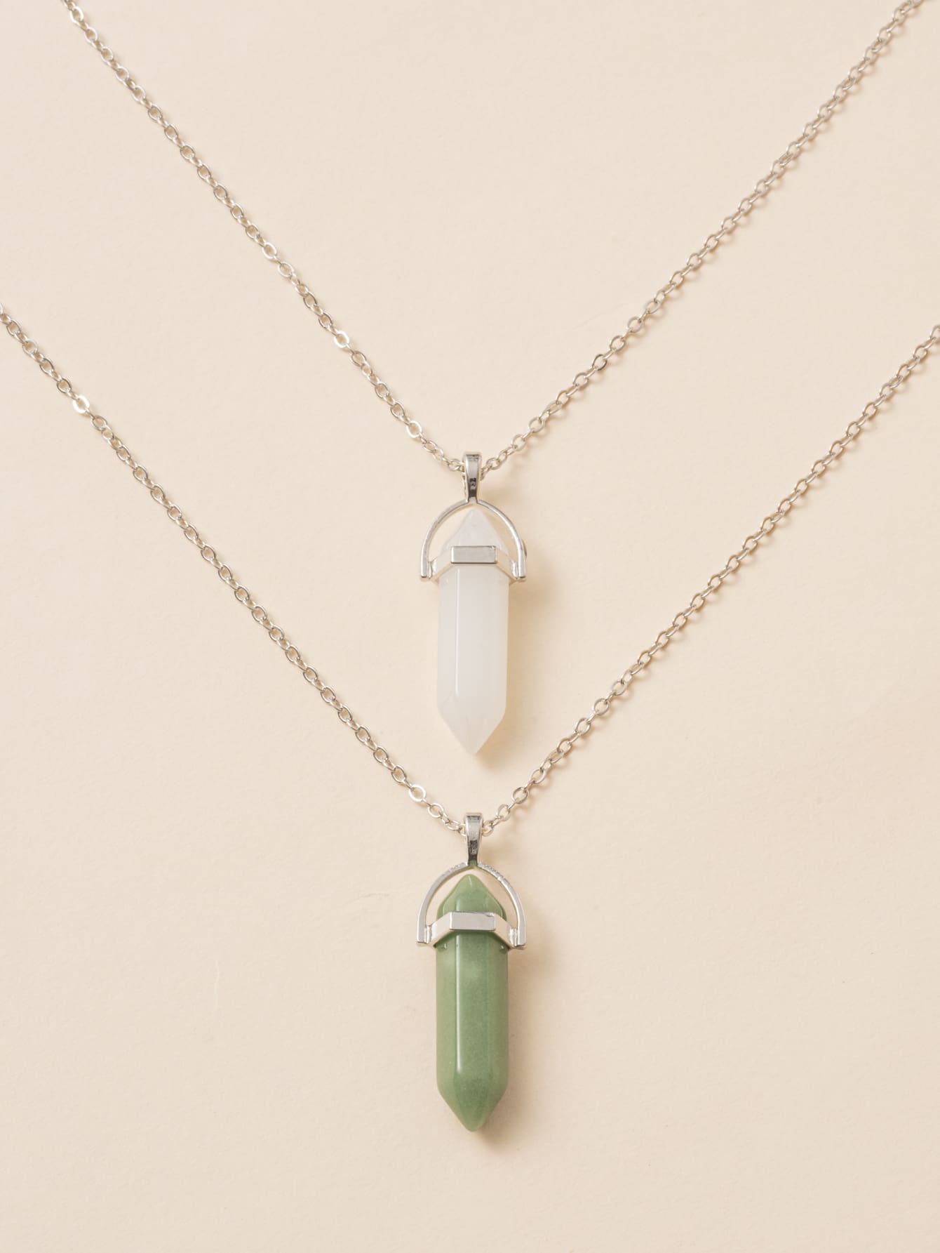 Vòng cổ đá 2 chiếc - Nhiều màu - Xem 1