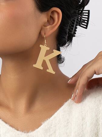 Letter Drop Earrings