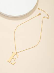Letter Charm Necklace - Yellow Gold - View 3