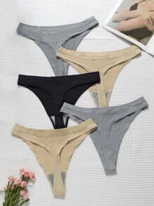 Moonlight&Mama 孕婦5入組素色內褲 - 彩色 - 查看 1