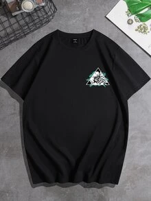 Manfinity Men Floral Print Tee - Black - View 2