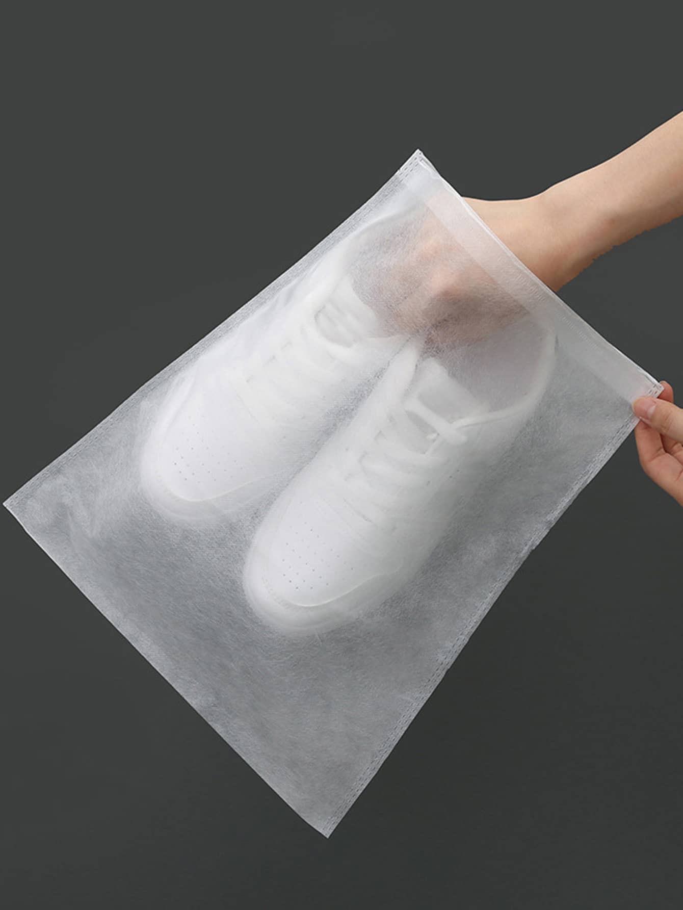 10 piezas Bolsa de almacenaje de zapatos desechable - Blanco - Ver 1