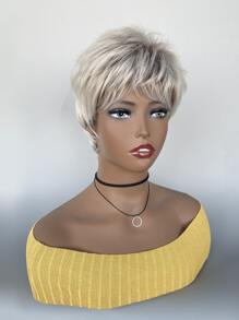 短直筒人造假髮帶劉海 - 彩色 - 查看 1