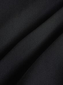 SHEIN MOD Tie Shoulder Ruched Bust Cami Dress - Black - View 4