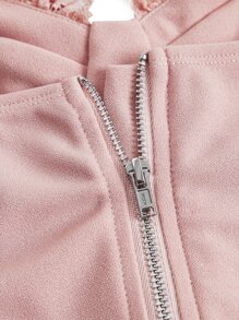 SHEIN MOD 褶邊前繫帶吊帶上衣